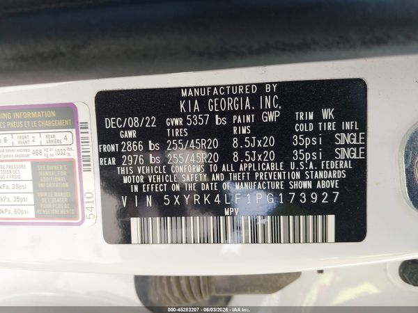 2023 KIA SORENTO SX