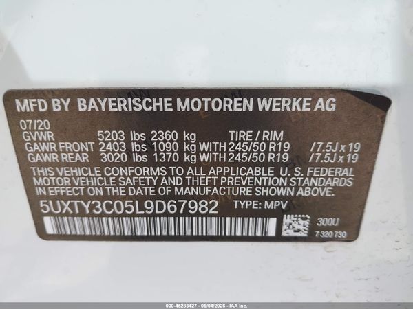2020 BMW X3 SDRIVE30I