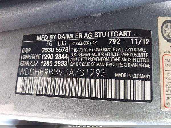 2013 MERCEDES-BENZ E 550 4MATIC