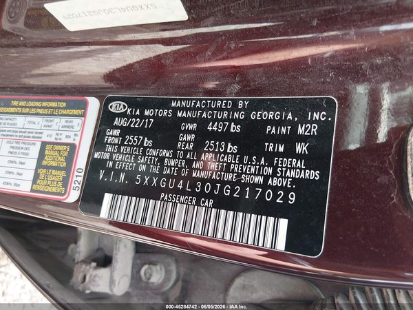 2018 KIA OPTIMA EX
