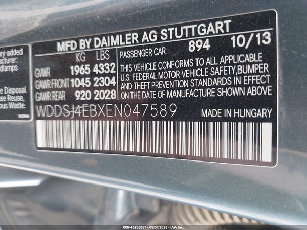 2014 MERCEDES-BENZ CLA 250 CLA250