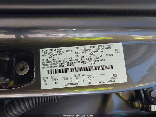 2025 FORD F-150 TREMOR
