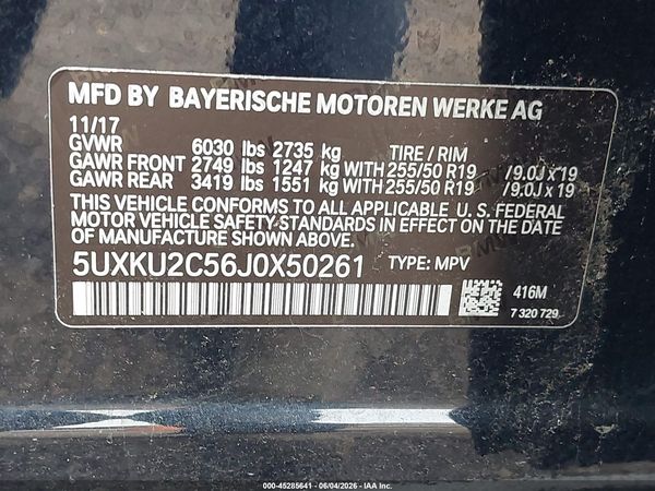 2018 BMW X6 XDRIVE35I