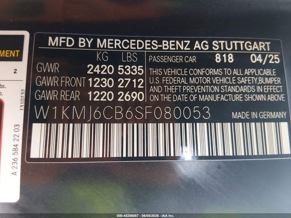 2025 MERCEDES-BENZ AMG CLE 53 AMG CLE53 4MATIC