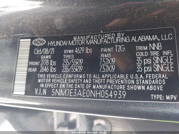 2022 HYUNDAI TUCSON LIMITED