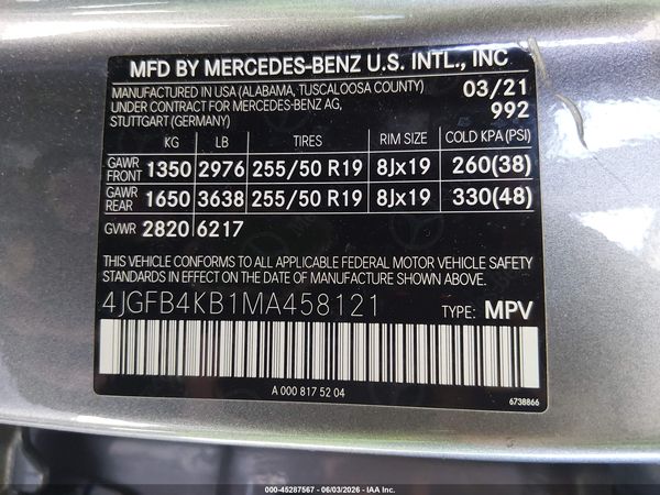 2021 MERCEDES-BENZ GLE 350 4MATIC