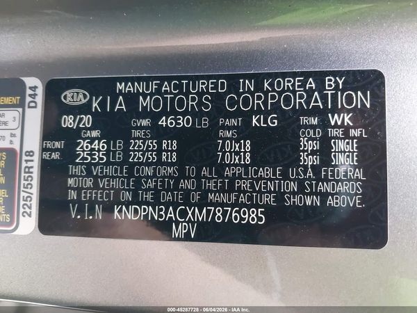 2021 KIA SPORTAGE EX