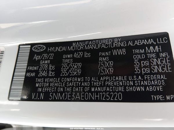 2022 HYUNDAI TUCSON LIMITED