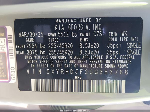 2025 KIA SORENTO EX