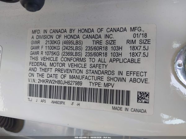 2018 HONDA CR-V EX-L/EX-L NAVI