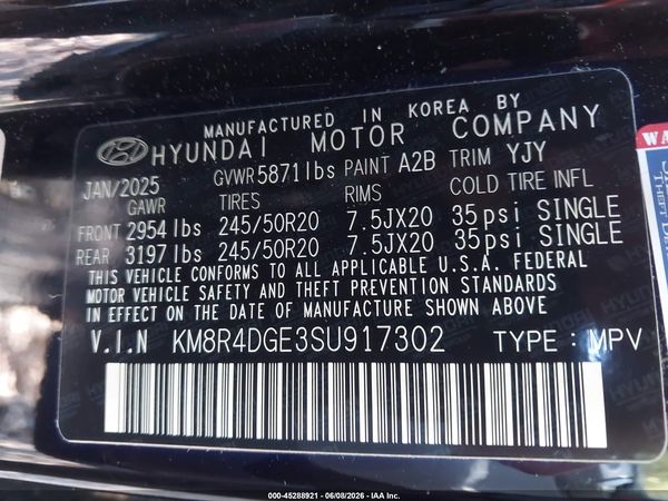 2025 HYUNDAI PALISADE SEL PREMIUM
