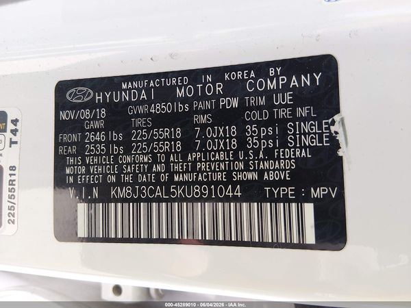 2019 HYUNDAI TUCSON SEL