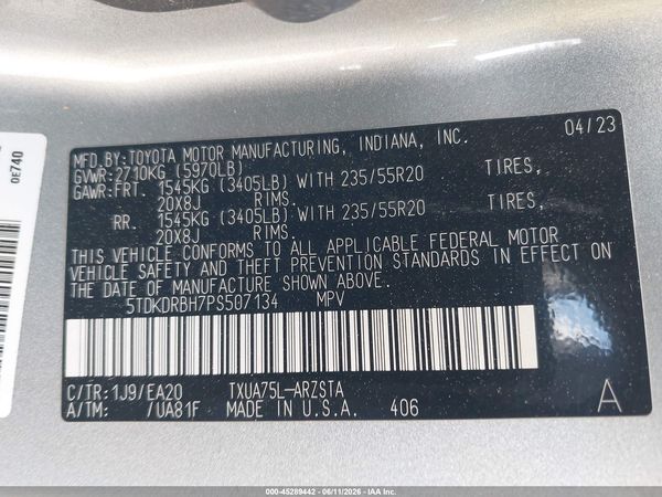 2023 TOYOTA HIGHLANDER XSE