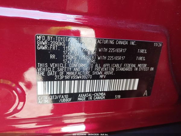 2025 TOYOTA RAV4 XLE