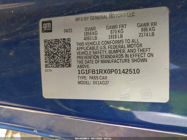 2023 CHEVROLET CAMARO 1LS/ 1LT — I9