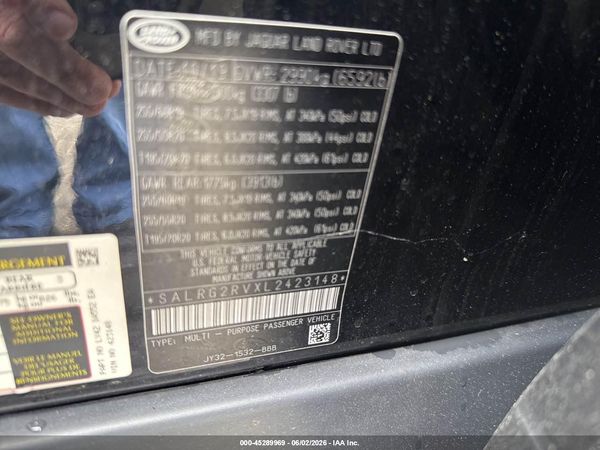2020 LAND ROVER DISCOVERY SE