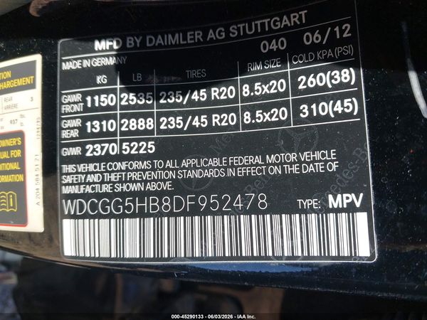 2013 MERCEDES-BENZ GLK 350 GLK350
