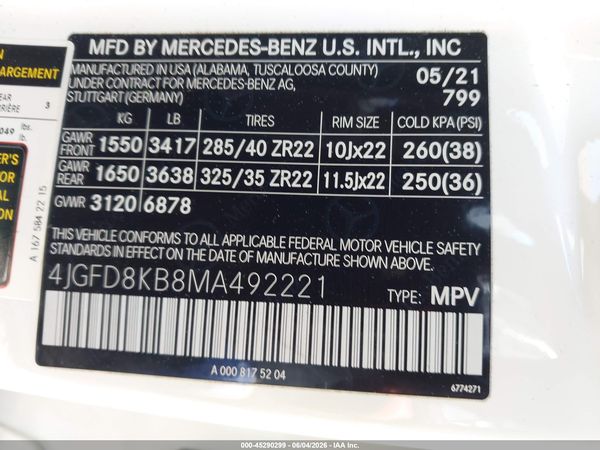 2021 MERCEDES-BENZ AMG GLE 63 COUPE S 4MATIC