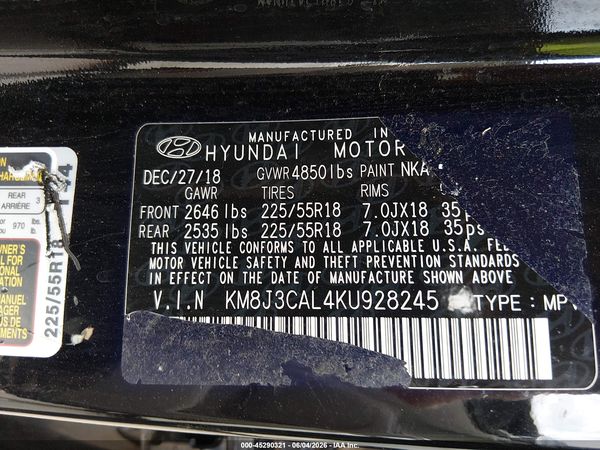 2019 HYUNDAI TUCSON SEL