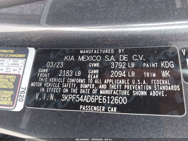 2023 KIA FORTE GT-LINE