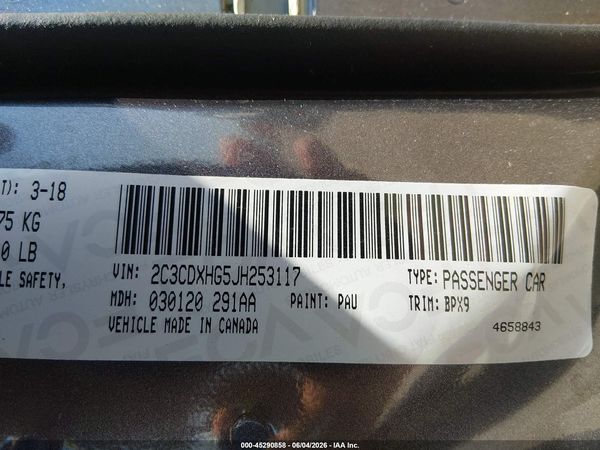 2018 DODGE CHARGER SXT PLUS RWD
