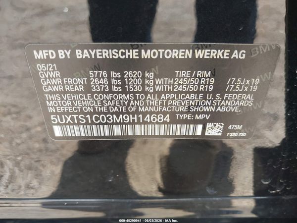 2021 BMW X3 PHEV XDRIVE30E