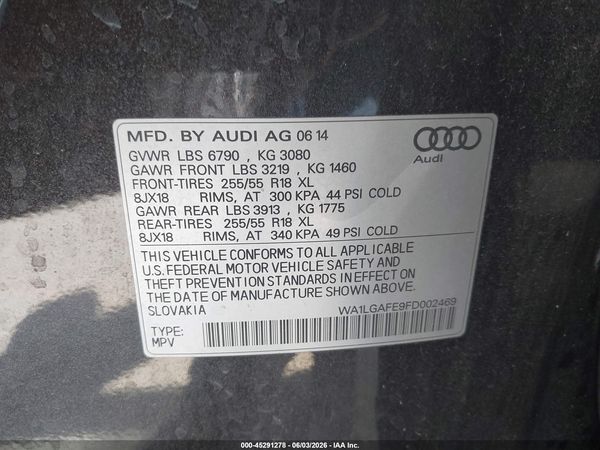 2015 AUDI Q7 3.0T PREMIUM