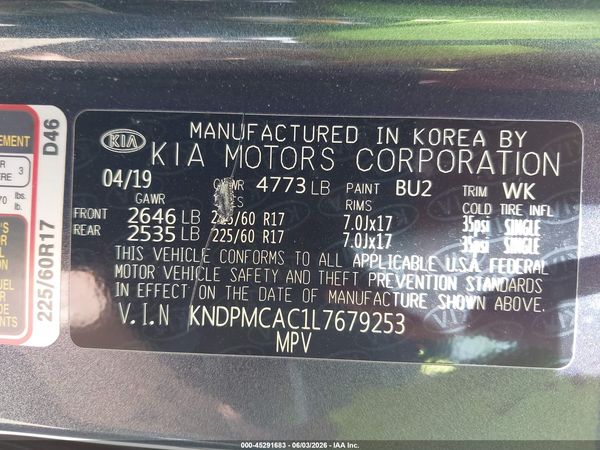 2020 KIA SPORTAGE LX