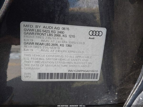 2016 AUDI Q5 2.0T PREMIUM