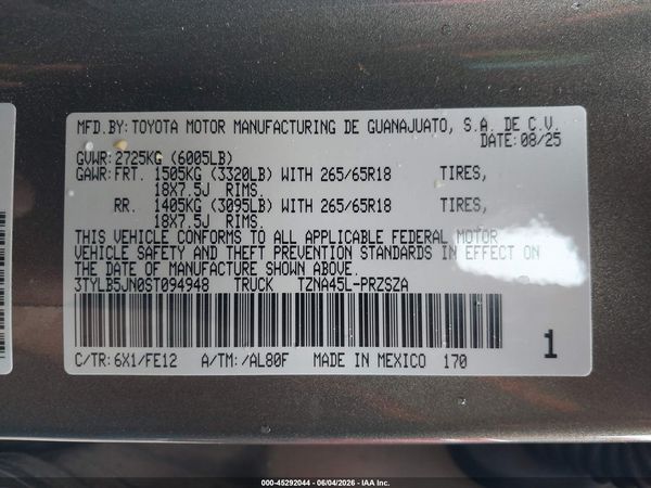 2025 TOYOTA TACOMA TRD SPORT