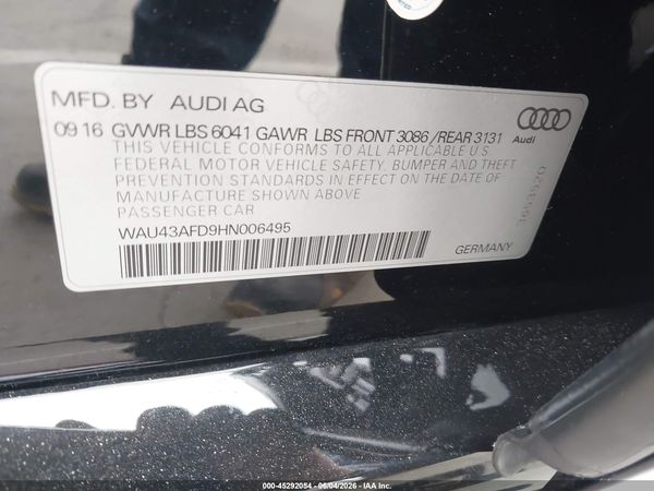 2017 AUDI A8 L 4.0T SPORT
