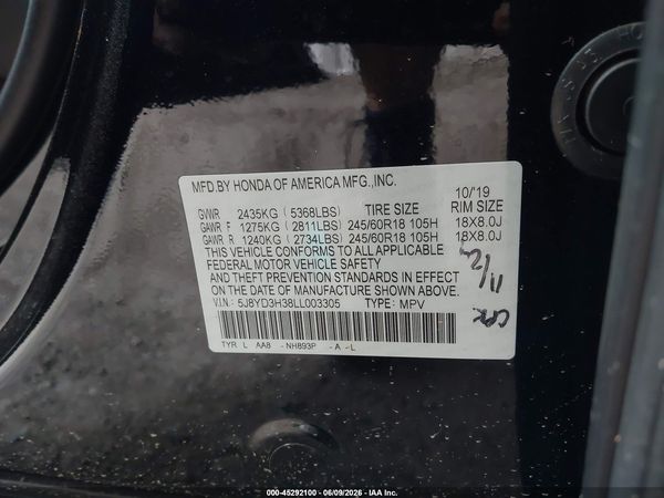 2020 ACURA MDX STANDARD