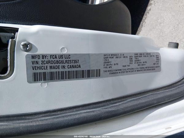 2020 DODGE GRAND CARAVAN SE PLUS