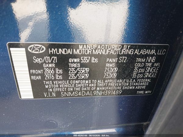 2022 HYUNDAI SANTA FE LIMITED