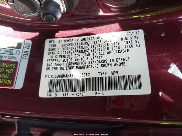 2013 HONDA CR-V LX