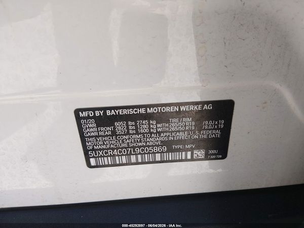 2020 BMW X5 SDRIVE40I