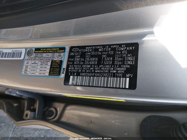 2017 HYUNDAI SANTA FE LIMITED