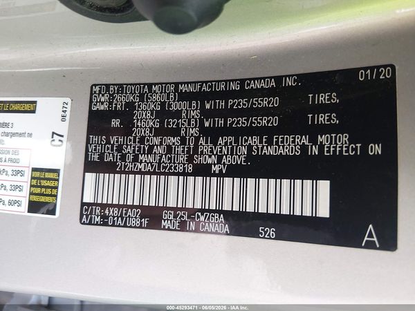 2020 LEXUS RX 350 350 Premium