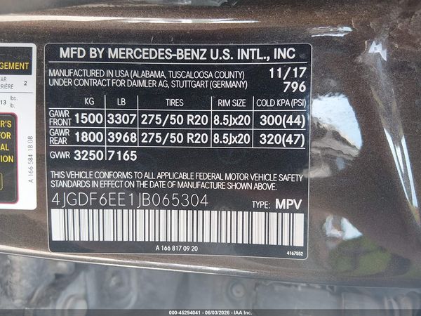 2018 MERCEDES-BENZ GLS 450 4MATIC