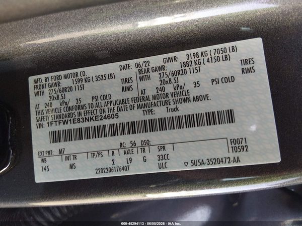 2022 FORD F-150 XLT
