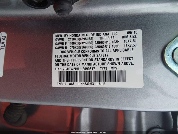 2018 HONDA CR-V EX