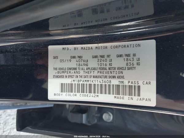 2019 MAZDA MAZDA3 PREFERRED PACKAGE