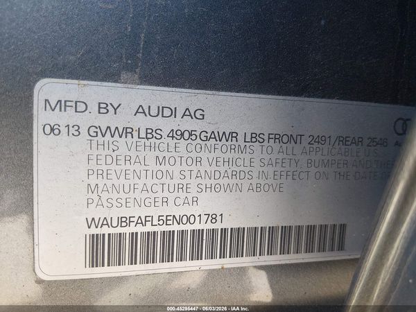 2014 AUDI A4 2.0T PREMIUM