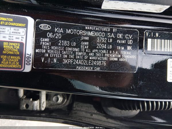 2020 KIA FORTE FE