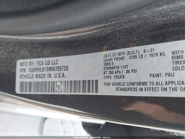 2021 RAM 1500 LONE STAR  4X2 6'4 BOX