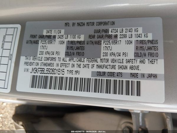 2025 MAZDA CX-5 2.5 S SELECT