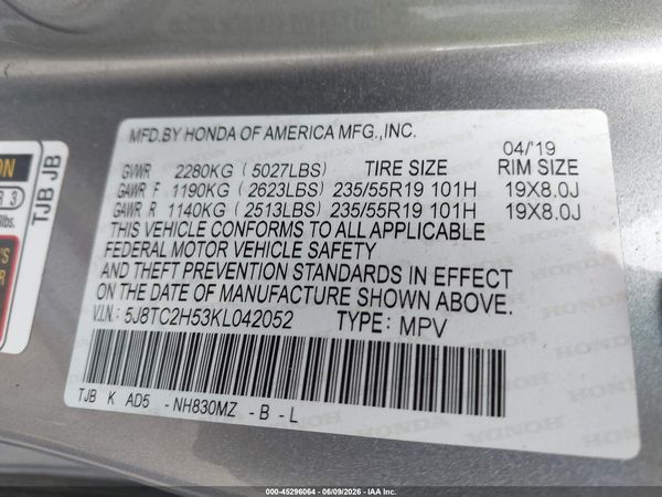 2019 ACURA RDX TECHNOLOGY PACKAGE