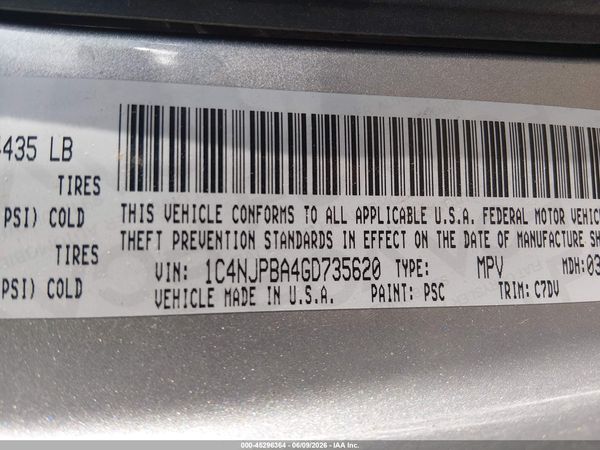 2016 JEEP PATRIOT SPORT