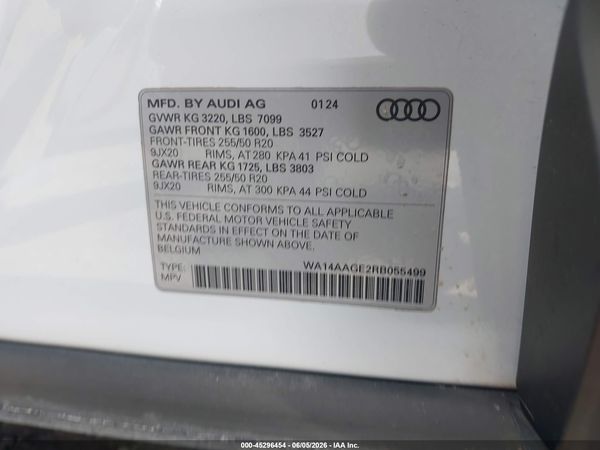 2024 AUDI Q8 E-TRON PREMIUM QUATTRO