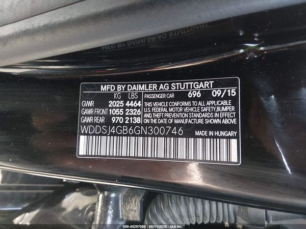 2016 MERCEDES-BENZ CLA 250 4MATIC